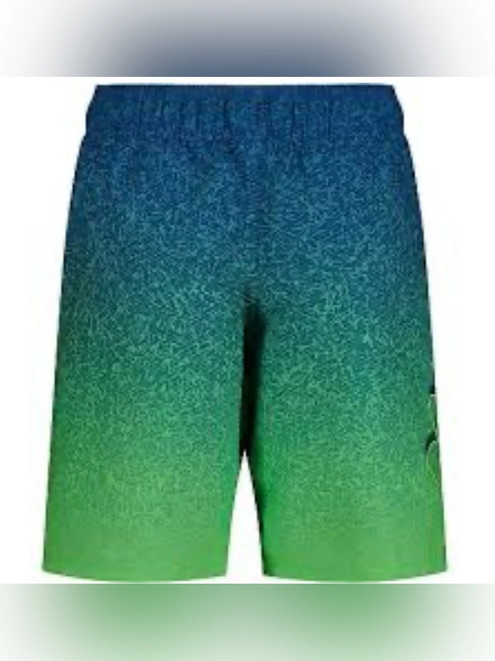 Under Armour Boys' Blue & Lime Green Swim Shorts with Drawstring-SZ 18-20-NWOT